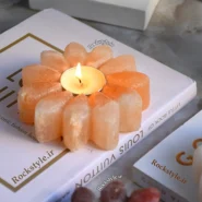 شمعدان سنگ نمک گل داوودی 1