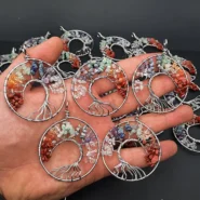 آویز درخت سنگ هفت چاکرا